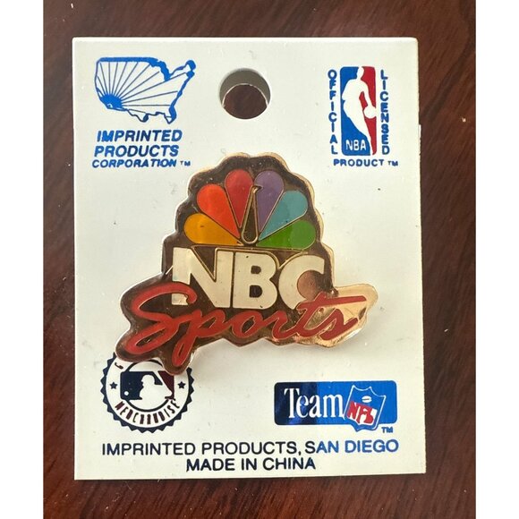 Vintage NBC Sports Pin Official NBA Licensed Collectible By Team NBA - Picture 1 of 2